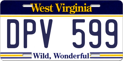 WV license plate DPV599