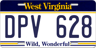 WV license plate DPV628