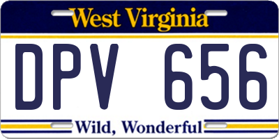 WV license plate DPV656