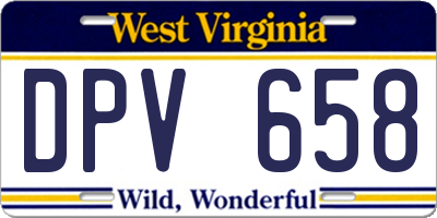 WV license plate DPV658