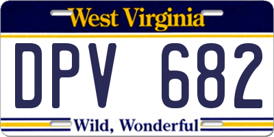 WV license plate DPV682