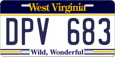 WV license plate DPV683