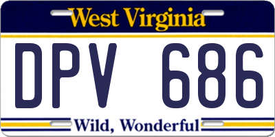 WV license plate DPV686