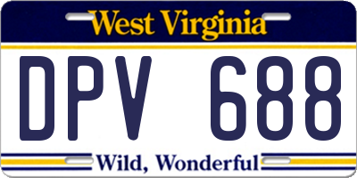 WV license plate DPV688