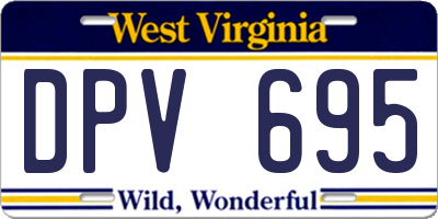 WV license plate DPV695