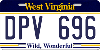 WV license plate DPV696