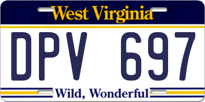 WV license plate DPV697