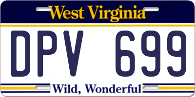 WV license plate DPV699