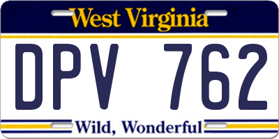 WV license plate DPV762