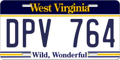 WV license plate DPV764