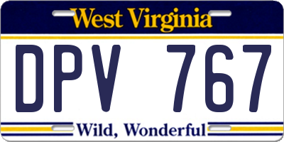 WV license plate DPV767
