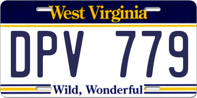WV license plate DPV779