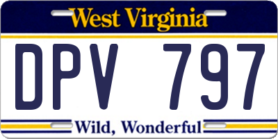 WV license plate DPV797