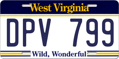 WV license plate DPV799
