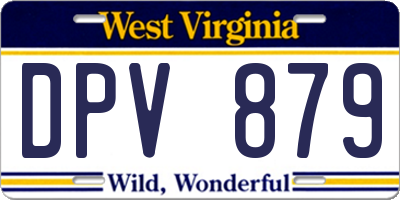 WV license plate DPV879