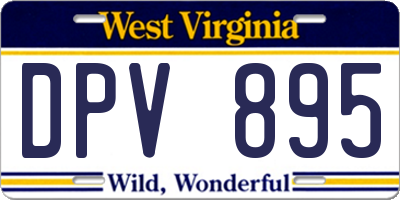 WV license plate DPV895