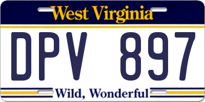 WV license plate DPV897