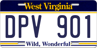 WV license plate DPV901