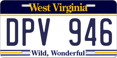 WV license plate DPV946