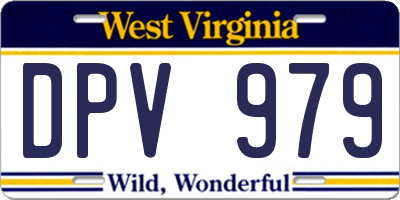 WV license plate DPV979