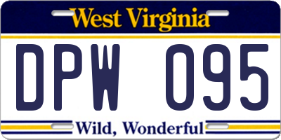 WV license plate DPW095