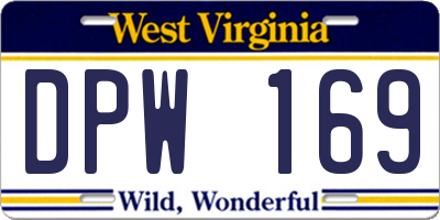 WV license plate DPW169