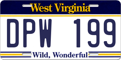 WV license plate DPW199