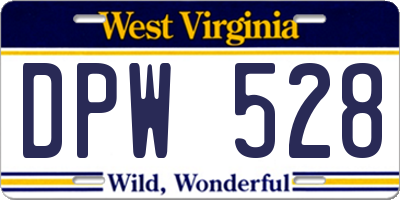 WV license plate DPW528