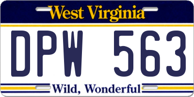 WV license plate DPW563