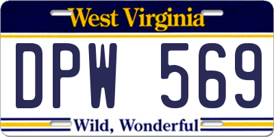 WV license plate DPW569