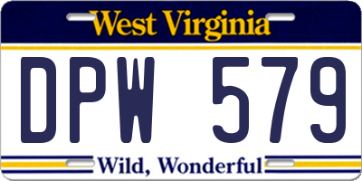 WV license plate DPW579