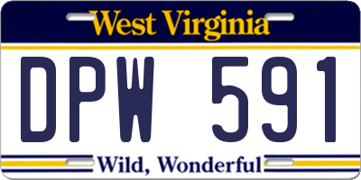 WV license plate DPW591
