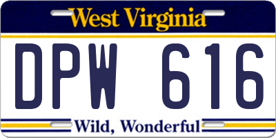 WV license plate DPW616