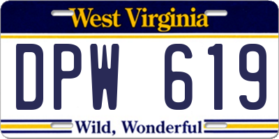 WV license plate DPW619
