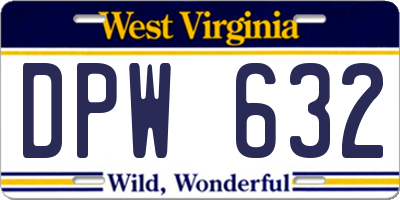 WV license plate DPW632