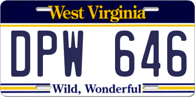 WV license plate DPW646