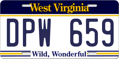 WV license plate DPW659