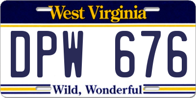WV license plate DPW676