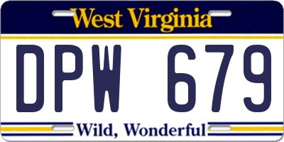 WV license plate DPW679