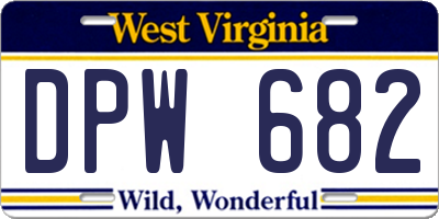 WV license plate DPW682