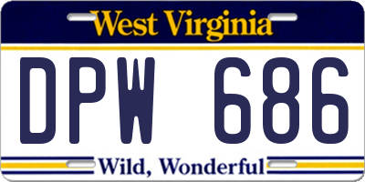WV license plate DPW686