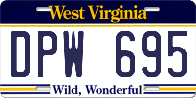 WV license plate DPW695