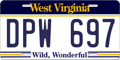 WV license plate DPW697