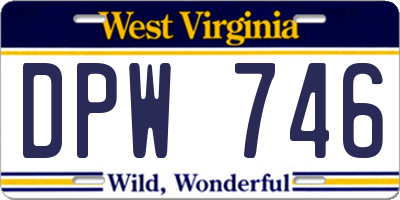 WV license plate DPW746