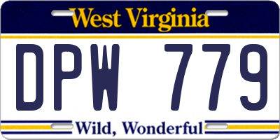 WV license plate DPW779