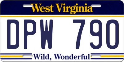 WV license plate DPW790