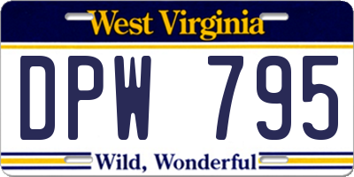 WV license plate DPW795