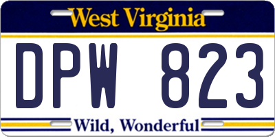 WV license plate DPW823