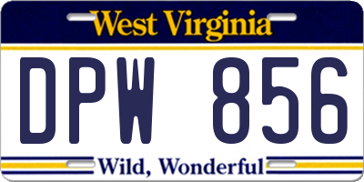 WV license plate DPW856