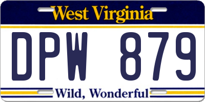 WV license plate DPW879